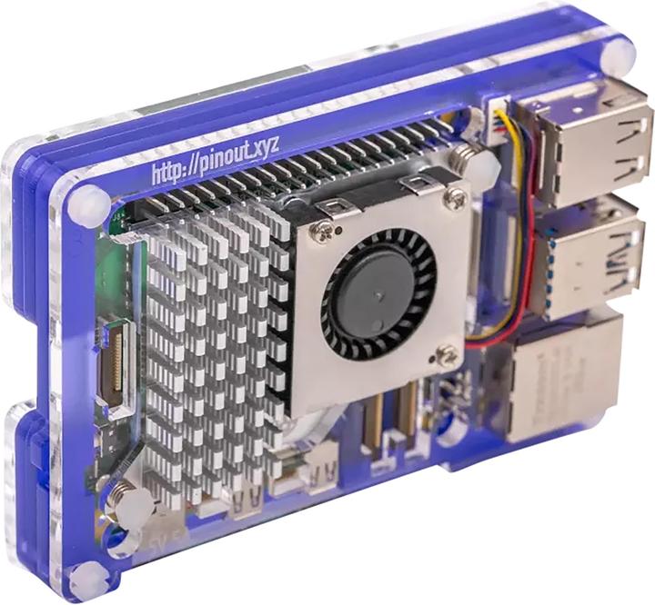 Actual product image Raspberry Pi Pibow case for 5 (fan not included) - Purple