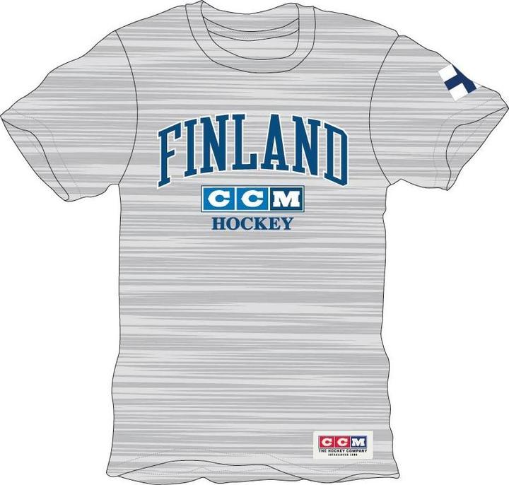 Immagine prodotto CCM TSS22AFI AD FLAG TEE TEAM FINLANDIA Athletic Grey L (4057860) (L)