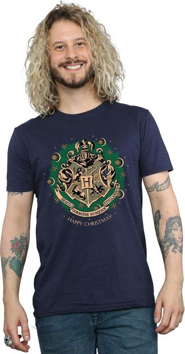 Actual product image Mens Wreath Cotton Christmas T-Shirt (XXL)