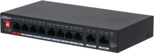 Actual product image Dahua Technology PoE DH-PFS3010-8GT-96 Unmanaged Gigabit Ethernet (10/100/1000) Power over Ethernet (10 Ports)