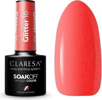 Image du produit Claresa Vernis à ongles UV pailleté 5ml - Paquet de 16 (Rouge, Vernis semi-permanent)