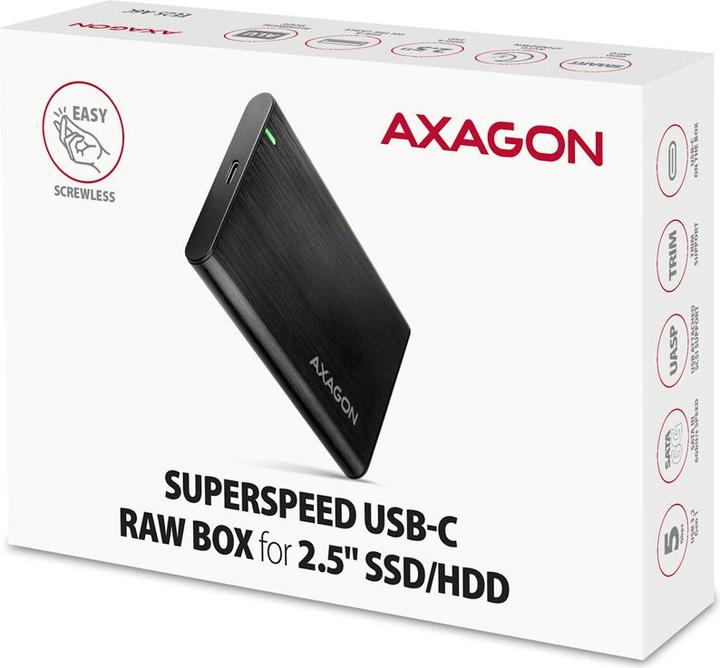 Produktbild Axagon EE25-A6C USB-C 3.2 - SATA 6G 2.5" externes Festplattengehäuse (2.5")