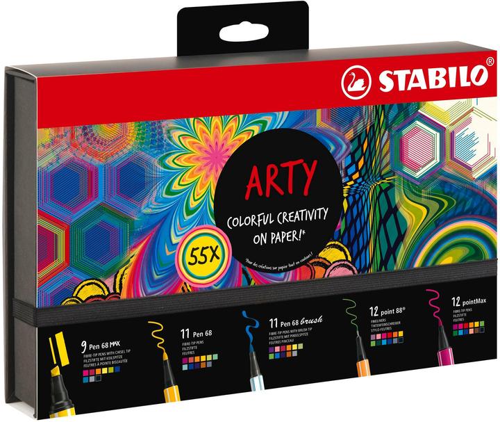 Image du produit STABILO Fasermaler Arty Set (Multicolore, 55 x)