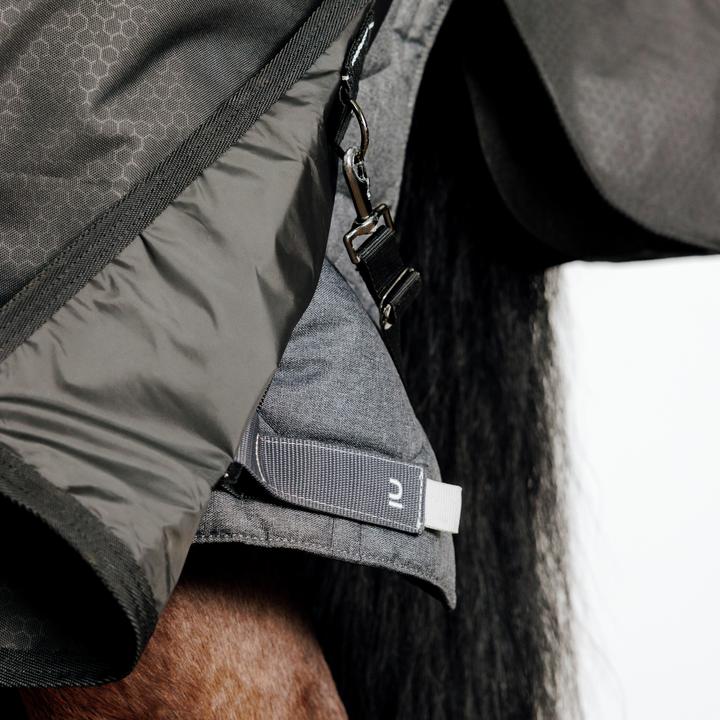 Image du produit Fouganza Couverture d'écurie Combo cheval/poney - 400 gris foncé (165 cm)