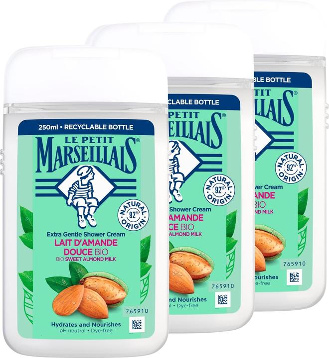 Immagine prodotto Le Petit Marseillais Crema doccia alle mandorle dolci 3 x 250 ml (750 ml)