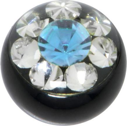 Produktbild Bijouteria Piercingverschluss (Premium Kristall, Chirurgenstahl 316L, PVD Beschichtung (schwarz))