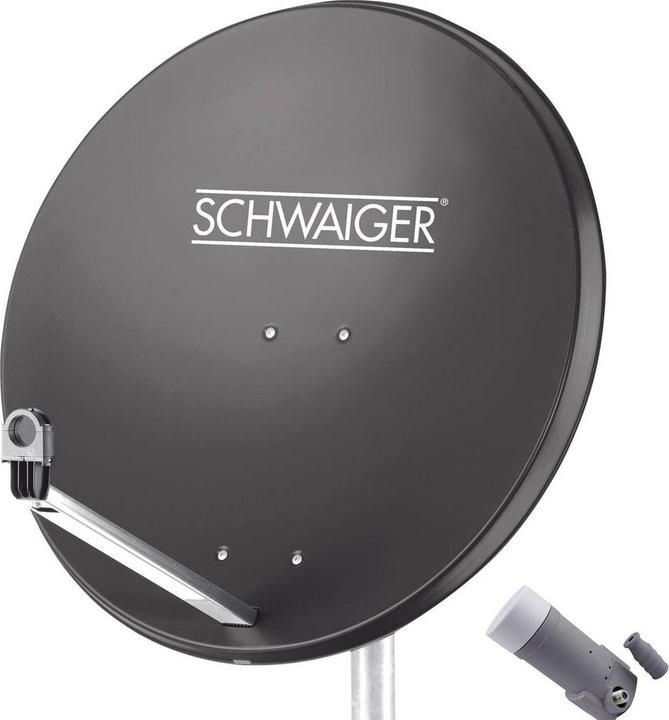 Produktbild Schwaiger SAT Anlage 80 cm 1 Teilnehmer Single-LNB Anthrazit (DVB-S / -S2)