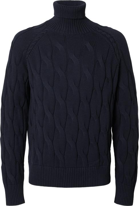 Selected Homme Slhcallo Ls Knit Relaxed Cable Roll Neck (XL)