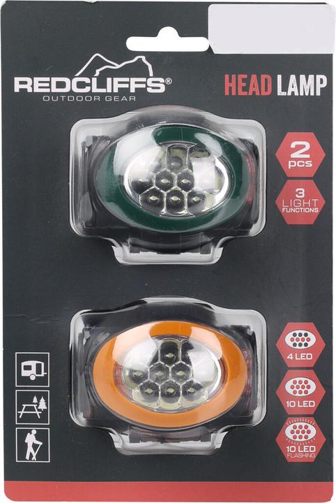 Produktbild Redcliffs Stirnlampe, 2 Stk.