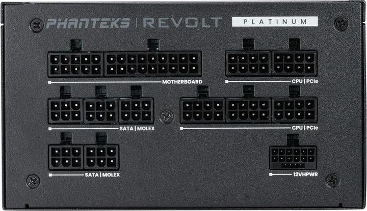 Actual product image Phanteks Revolt 1000W Platinum, ATX 3.0, PCIe 5.0, fully modular - 1000 Watt, black (1000 W)