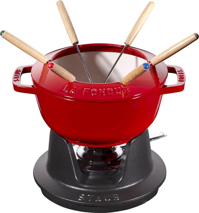 Produktbild Staub Fondue Set kirschrot (Fondue Bourguignonne, Käsefondue)