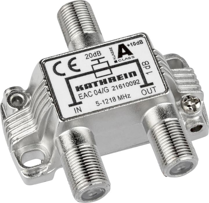 Produktbild Kathrein EAC 04/G Abzweiger 20dB 1-fach 5-1218MHz (20 dB, Verteiler und Abzweiger)