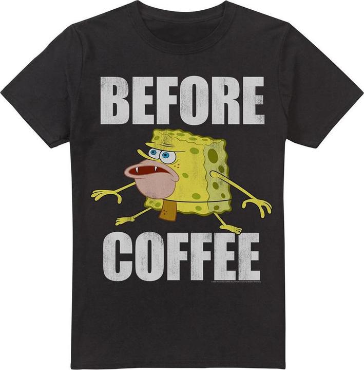 Produktbild Spongebob Squarepants Before Coffee Meme TShirt (S)