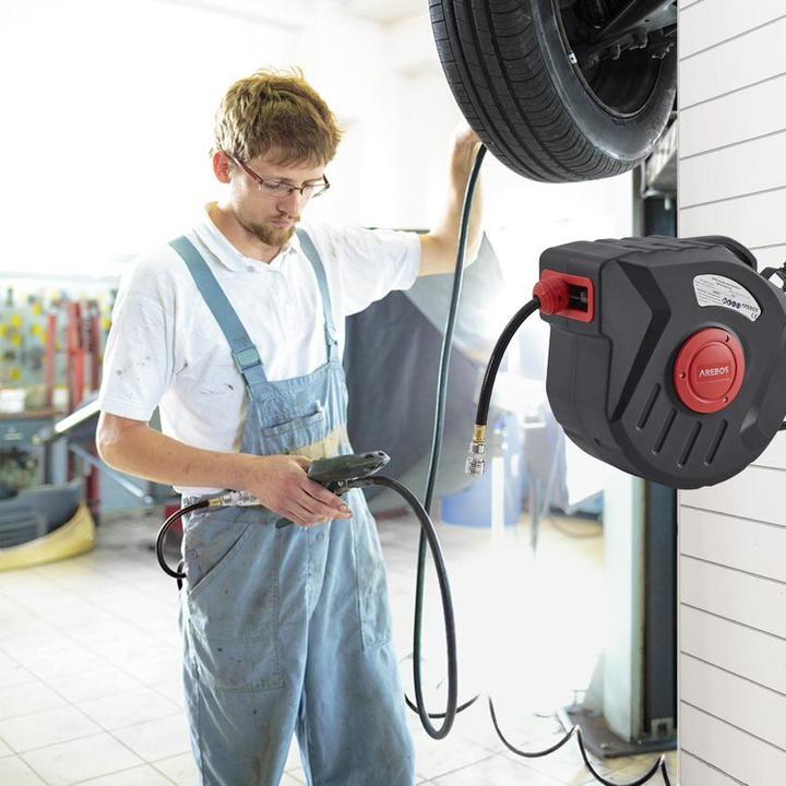 Immagine prodotto Arebos Avvolgitore per aria compressa 20M - Grigio (10 m)