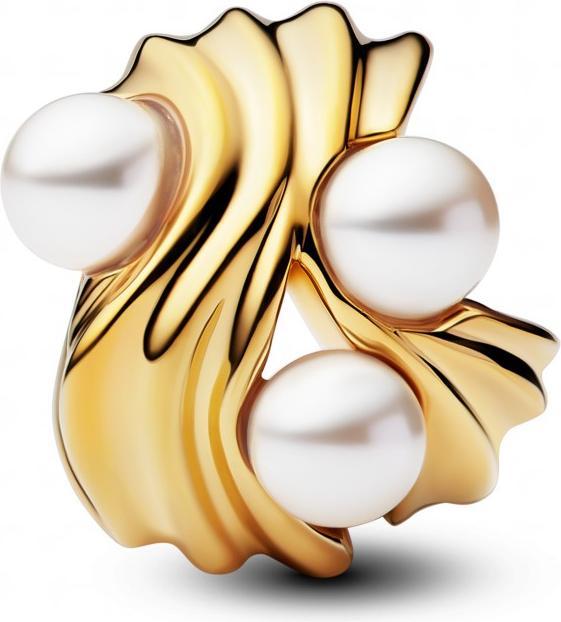 Actual product image Pandora Abstract Waves Charm (Gold plated, Stainless steel)