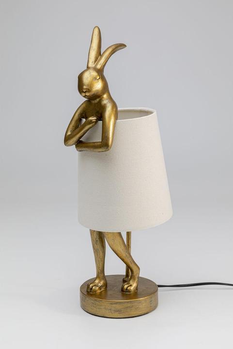 Actual product image Kare Design Table lamp Animal Rabbit Gold / White 50cm (E14)