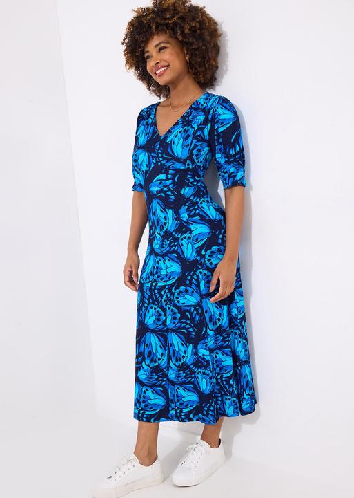 Actual product image Joe Browns Butterfly Floral Knee Jersey Dress (36)