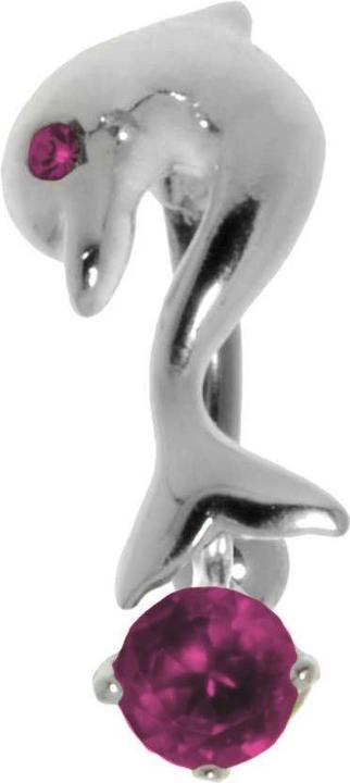 Bijouteria Bauchpiercing (Chirurgenstahl 316L, Silber 925, Zirkonia)