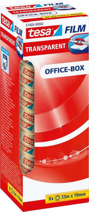tesa 8x tesafilm TRASPARENTE - con forte adesione - non invecchia e resiste agli strappi (19 mm)