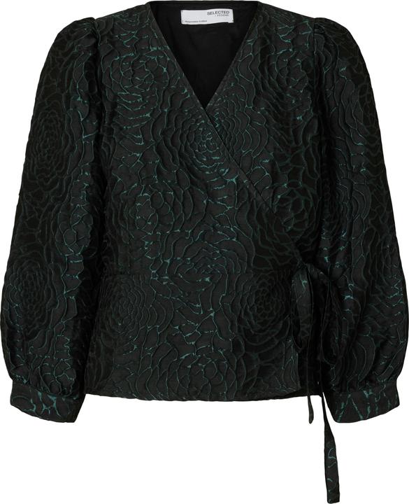 Image du produit Selected Femme Blouse portefeuille en jacquard fleuri (34)