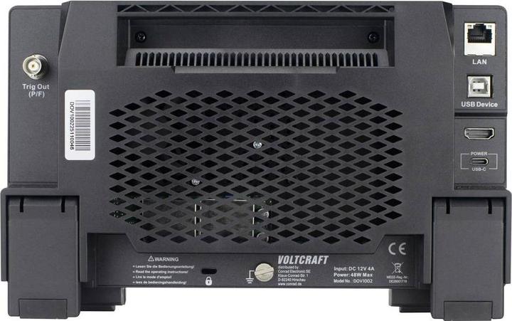Image du produit Voltcraft DOV1002 Digital-Oszilloskop 100 MHz 2-Kanal 1.25 GSa/s 50 Mpts 12 Bit (CAT II)