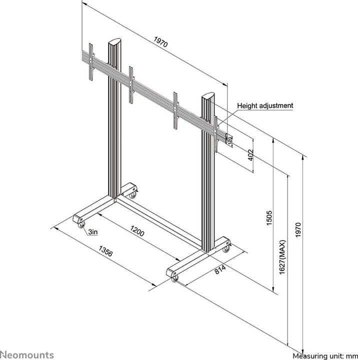 Actual product image Neomounts BOS 2TFT 2xhori 1/2 (65", 30 kg)
