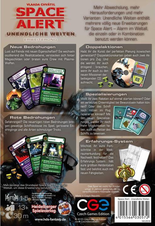 Image du produit Czech games edition CZ018 - L'espace infini : Space Alert, dès 12 ans (extension, édition DE) (Allemand)