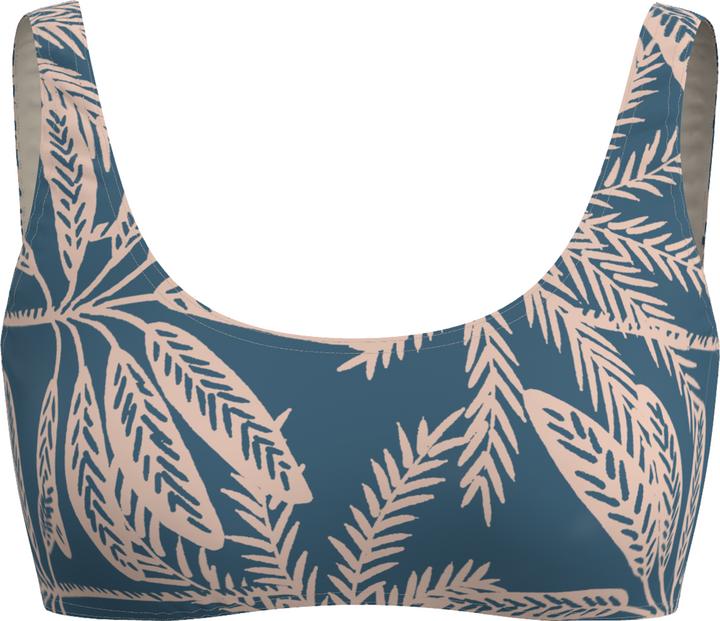 Olaian Bikini-Oberteil Damen Bustier Aurely Palmer blau