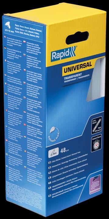 Produktbild Rapid Universal Transparente Klebesticks Ø12x190mm 48 Stück