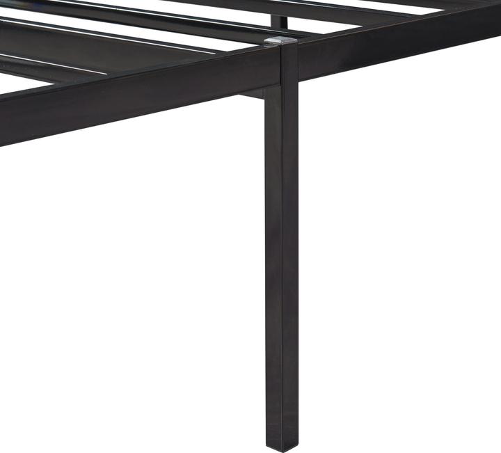 Immagine prodotto En.Casa Letto in metallo Vårdö con materasso 90x200 cm nero (90 x 200 cm)