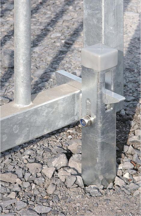 Actual product image Locinox Gate stop ABL, U-profile 500x40 x40 mm, tilting element aluminium, hot-dip galvanised steel