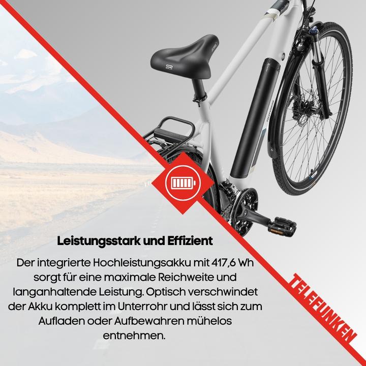 Actual product image Telefunken Trekking E-Bike Expedition XC941, Wheel size 28 ", Warranty 24 month(s), Light Grey (50 cm)