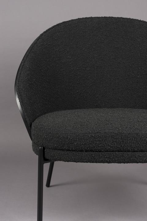 Actual product image Dutchbone Rodin Lounge Chair Bouclé Black