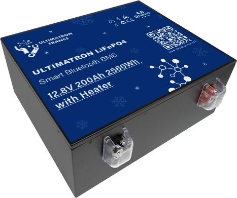 Immagine prodotto Ultimatron Batteria sottosella POLAR LiFePO4 ULM-12V-200Ah (riscaldatore) (12 V, 200 Ah)