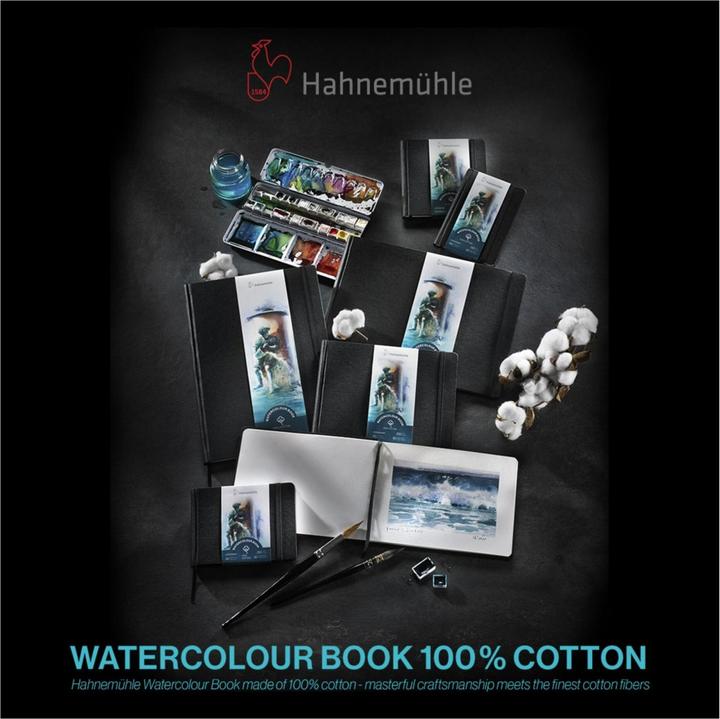 Image du produit Hahnemühle Skizzenbuch Watercolour Book 100% Cotton (A6, Blanc, Couverture rigide)