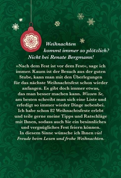 Produktbild Nach dem Fest ist vor dem Fest. 99 Tipps für ein entspanntes Weihnachten (Deutsch, Renate Bergmann, 2021)