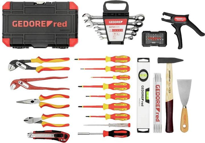 Produktbild Gedore Werkzeugkoffer Elektriker-R21652089 88-tlg. RED (88 Teile)