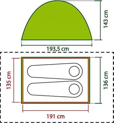 Produktbild Semptec 4in1-Doppelzelt (23.50 kg, 2 Personen)