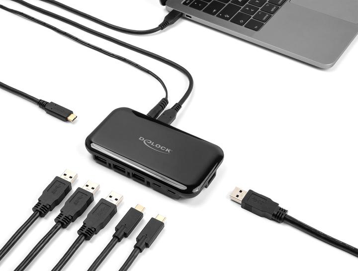 Immagine prodotto Delock Hub USB 3.2 Gen 2 a 7 porte con 4 US (USB-C, 7 Porti)