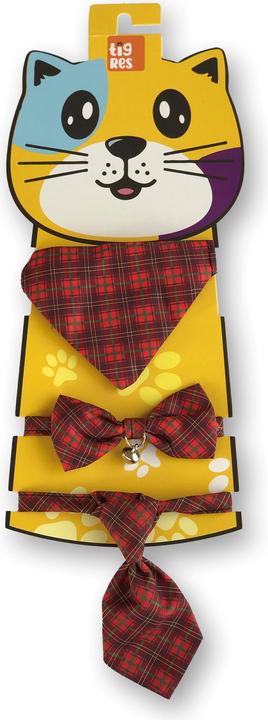Produktbild Tigres Fliege, Krawatte, Halsband & Halstuch Set (Hund, Katze)