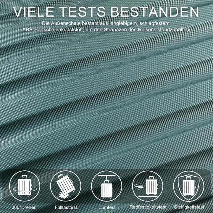 Produktbild Tan.Tomi 3-teiliges Hartschalenkoffer-Set (95 l, Handgepäck (bis 50l), M (50 - 90l), L (90 - 115l))