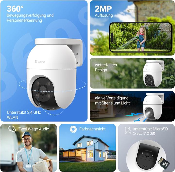 Image du produit EZVIZ WLAN Überwachungskamera C8c (1920 x 1080 Pixels)