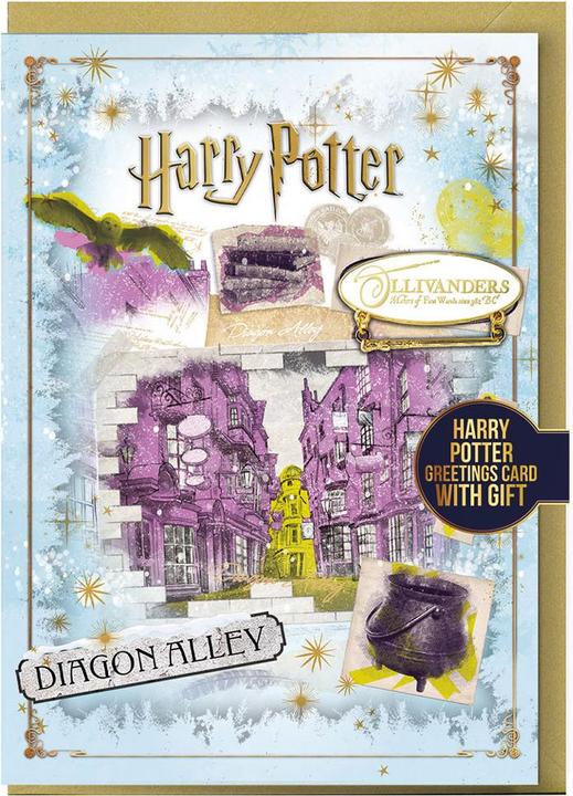 Actual product image Diagon Alley Christmas Greetings Card (1 pcs.)