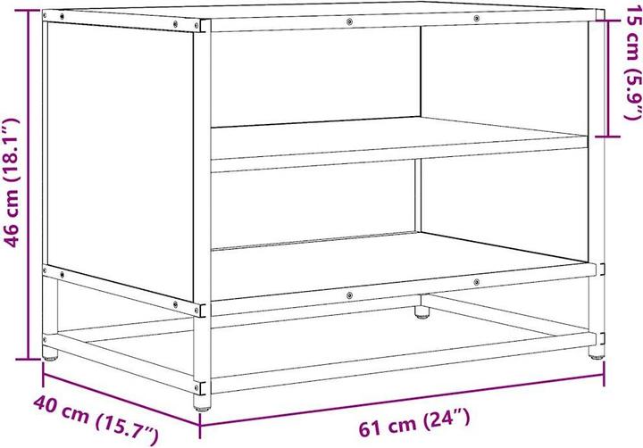Produktbild VidaXL TV Schrank Lowboard Fernsehschrank Fernsehtisch TV Möbel Sonoma-Eiche (61 x 40 x 46 cm)