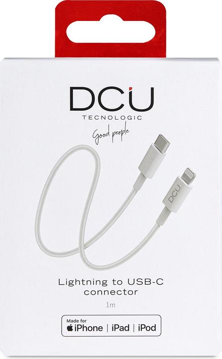 Immagine prodotto DCU Tecnologic Connessione Tipo C Fulmine Fo 11 Pvc Bianco 1m (1 m, USB 3.2 Gen 2)