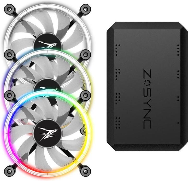 Image du produit Zalman 120mm ZM-LF120 ARGB Triple Pack avec contrôleur (120 mm, 3 x)