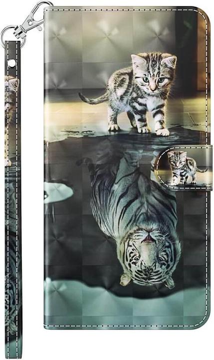 Produktbild Cover-Discount Google Pixel 7 - Etui Glanz Effekt Katze (Google Pixel 7)