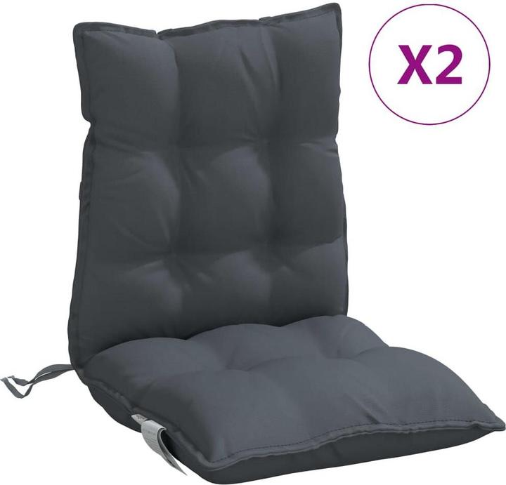 Immagine prodotto VidaXL Cuscini dello schienale basso 2 pezzi. Tessuto Oxford (100 x 50 x 7 cm)