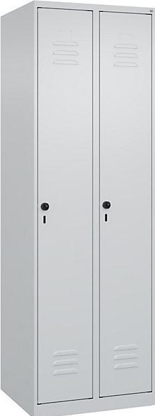 Produktbild C+P CP Spind Classic Plus lichtgrau 080000-20-S10000, 2 Schliessfächer 60,0 x 50,0 x 185,0 cm (60 cm, 185 cm)
