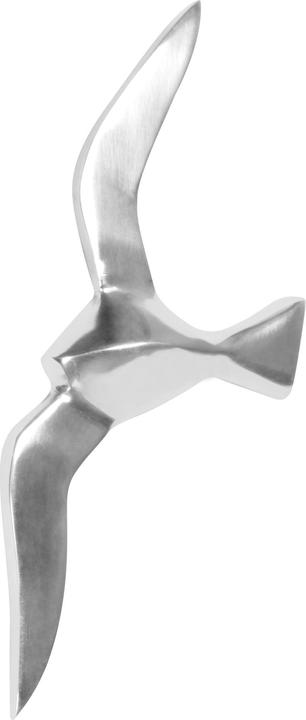 FineBuy Wanddekoration Möwe Aluminium 30 cm